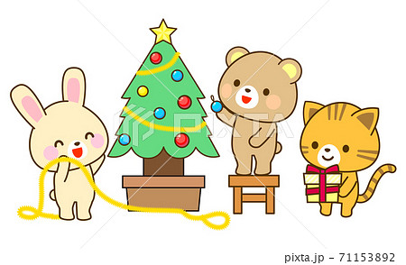 クリスマスパーティーの子供：イラスト無料