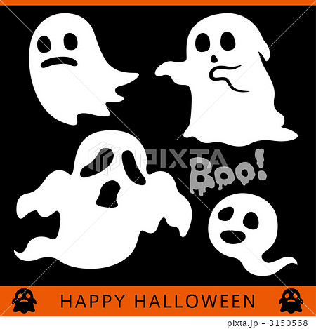 ハッピーハロウィン ハロウィン城とおばけ– 素材ごよみ