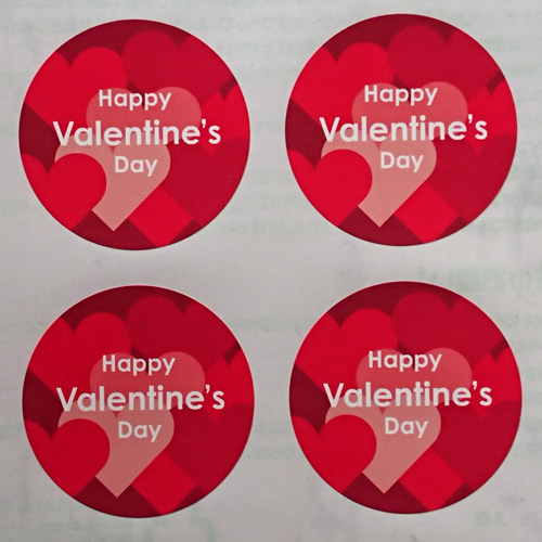 ハートがいっぱい可愛い「バレンタイン」シール② 24片 シール Luke 通販 13186072Creema クリーマ