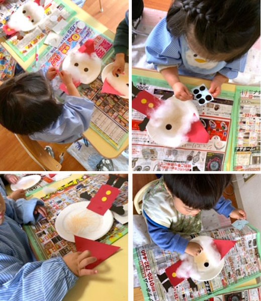 2歳からできる知育折り紙！たった５回折ればできるサンタ クリスマス編⑥