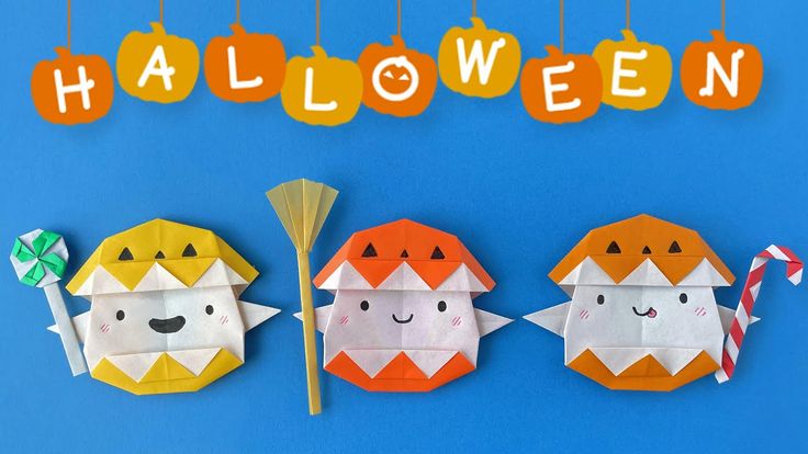 ハロウィン折り紙 おばけの簡単でかわいい折り方 Halloween Origami Easy Ghost with witch hat 音声解説ありばぁばの折り紙 – ばぁばの折り紙チャンネル折り紙モンスタ