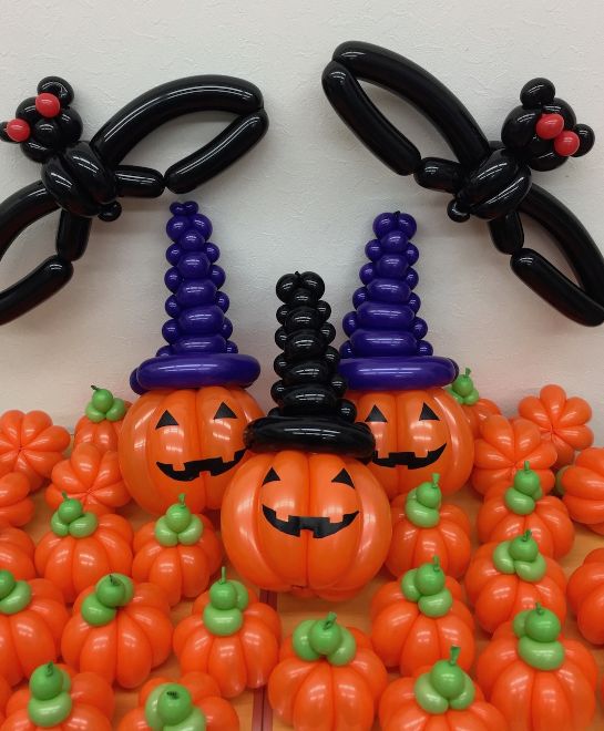 バルーンアートかぼちゃの作り方Balloon twisting Pumpkin