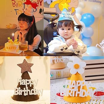 プリンセス誕生日帽子子供用ハッピーバースデーパーティーお祝いヘッドバンドパーティーキャップ子供用ベビーシャワー誕生日パーティーの装飾 -AliExpress