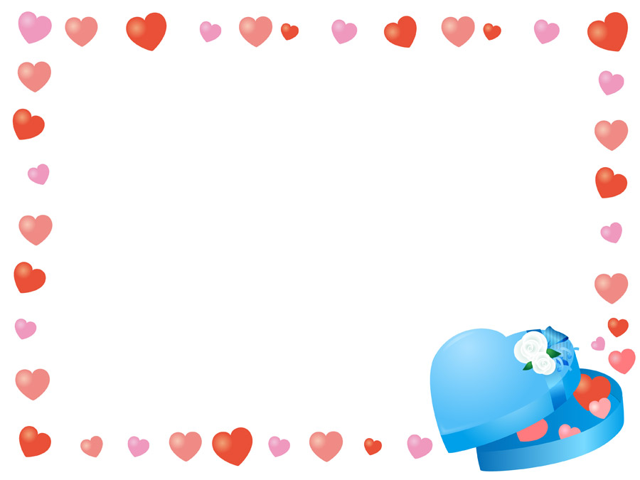 ホワイトデー素材・プレゼントのフレーム ストライプ無料イラスト素材素材ラボ