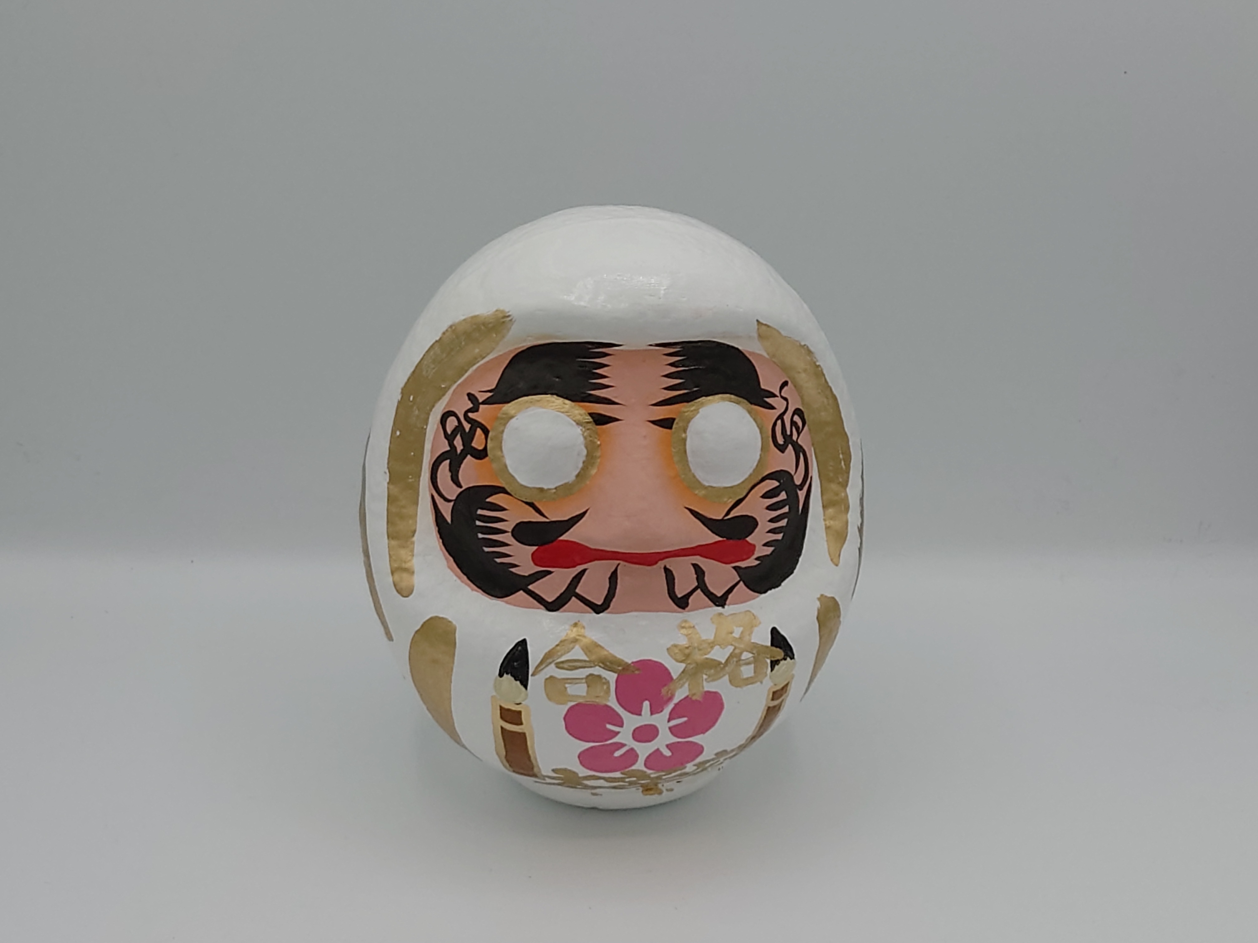 楽天市場 学業成就 受験 資格 試験の合格祈願 開運 合格だるま 白 6号サイズ 18cm 縁起だるま 大願成就 ダルマ達磨 : 蓄光堂