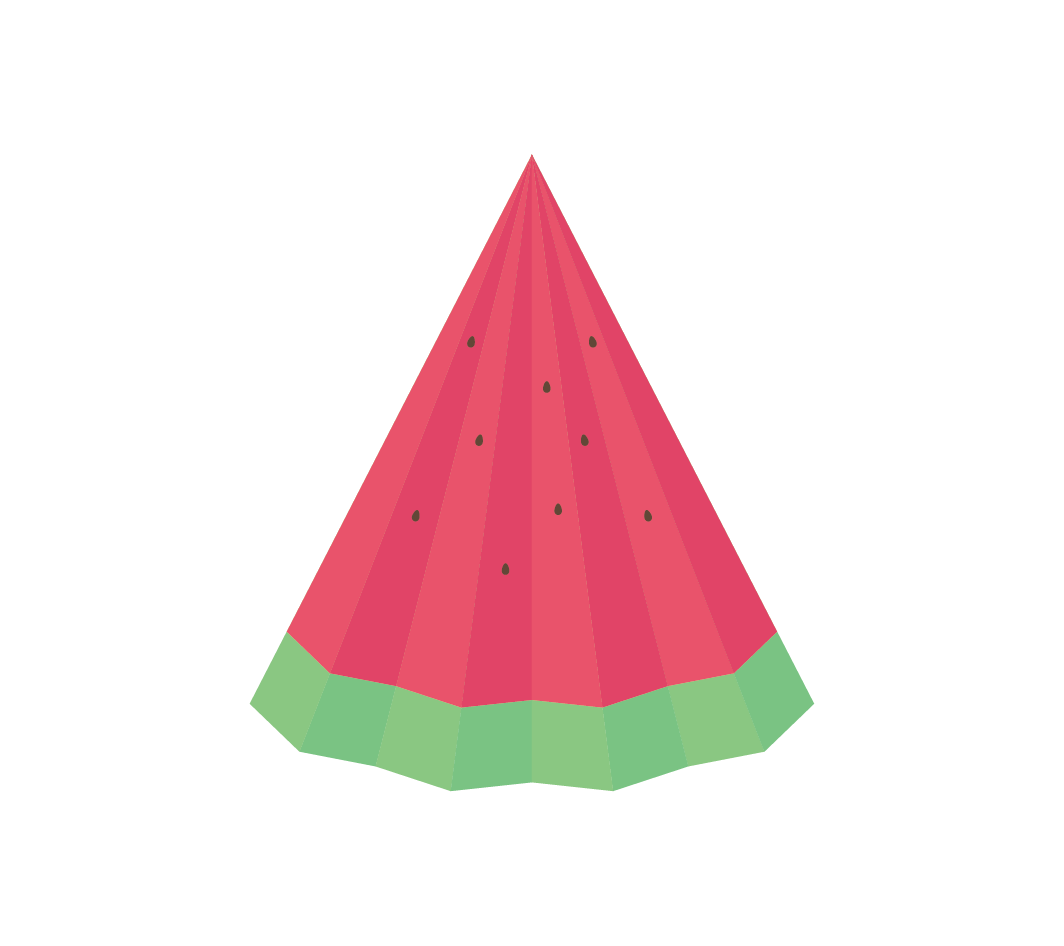 折り紙 画用紙 「スイカ提灯」簡単製作 工作 壁面飾り 保育製作 介護レクリエーション 七夕飾り 納涼祭 – 壁面製作 花かめカンパニー折り紙モンスタ