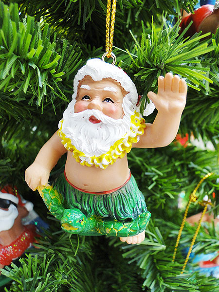 kahiko カヒコハワイアンサンタ クリスマス オーナメント サーフ 波乗りサンタハワイアン雑貨専門セレクトショップT'sgallery ティ―ズギャラリー