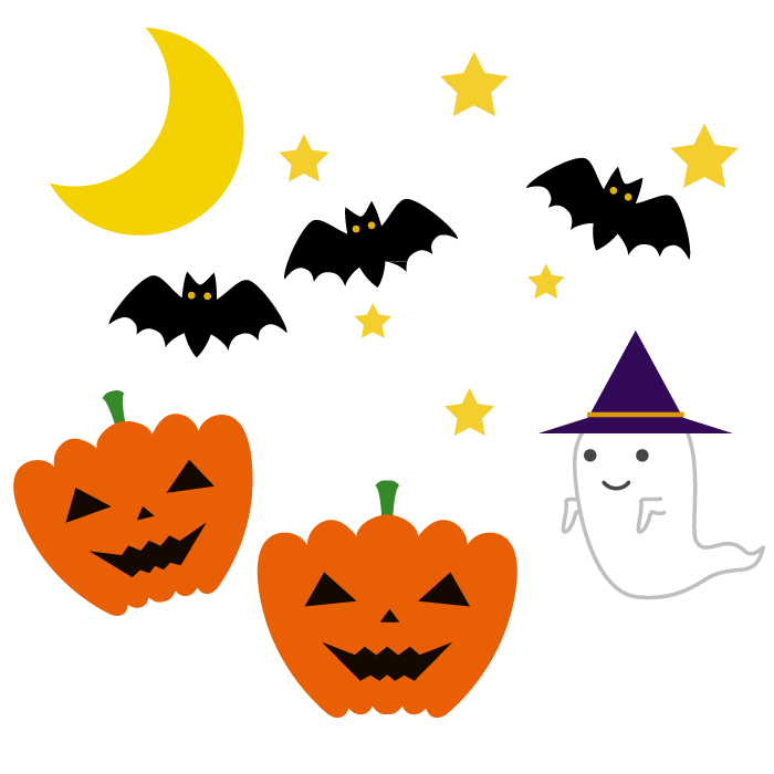 ハロウィンと紅葉のフレーム飾り枠イラスト無料イラスト かわいいフリー素材集 フレームぽけっと