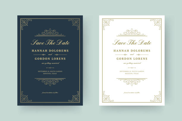 結婚式の招待状フレームセット、花柄の水色のデジタル手描きのホリホック花のデザイン招待状テンプレート」のベクター画像素材 ロイヤリティフリー1982255255Shutterstock