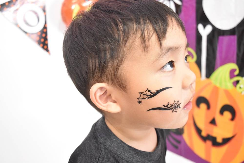 フェイスシール KIDSシールシリーズ 子供用 キッズフェイスシール ピンクモンスター ハロウィンフェイスシール ハロウィン