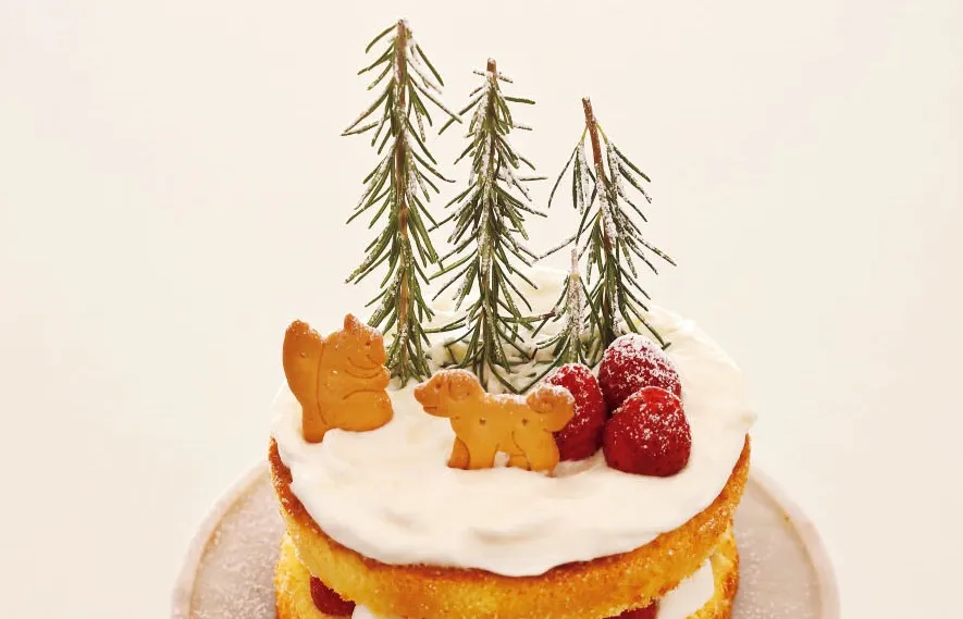 いちごとマスカットのクリスマスケーキ - レシピナビ