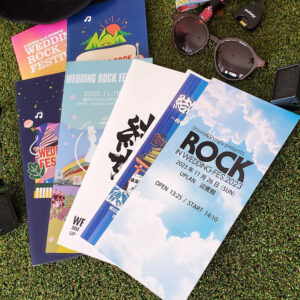 フェスウエディングに！！観音折りのプロフィールパンフレット 席次表 ♡オーダーメイドでオリジナルウエディング！ ペーパーアイテム designDK