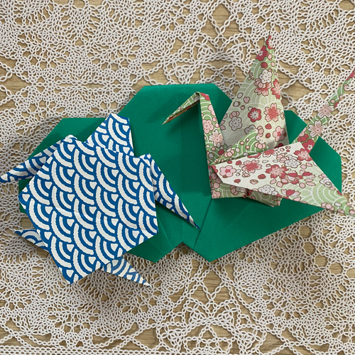 ミルカー 敬老カード&祝い鶴亀鶴と亀の折り紙の和風敬老の日グリーティングカードの無料