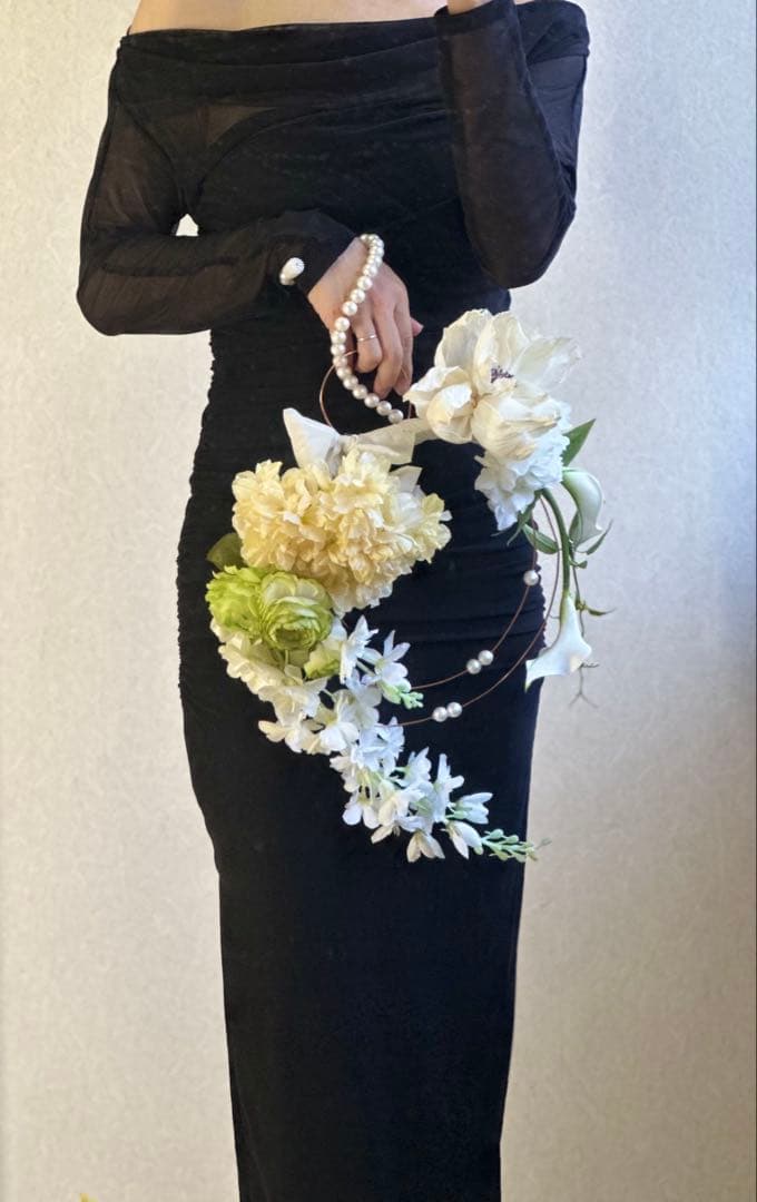 ガーベラのリースブーケ ブートニア ブライダル ウェディング 結婚式 プリザーブドフラワー ホワイトプリザーブドフラワー・ブライダルフラワー専門店masterwort