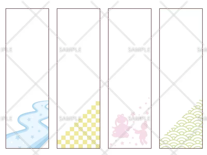 七夕 短冊 テンプレートイラスト無料イラスト・フリー素材なら「イラストAC」