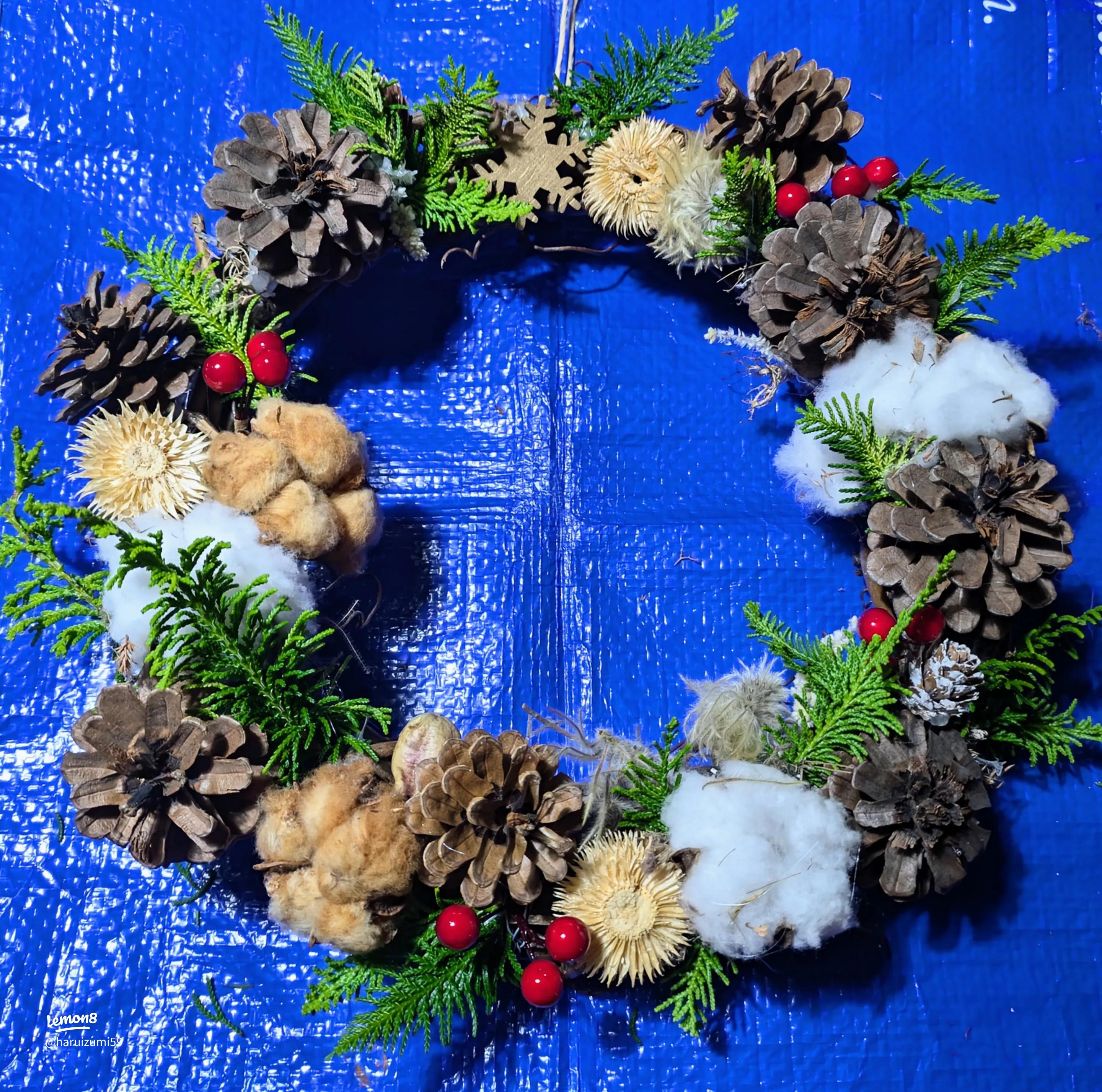 ペットボトルの底でリース