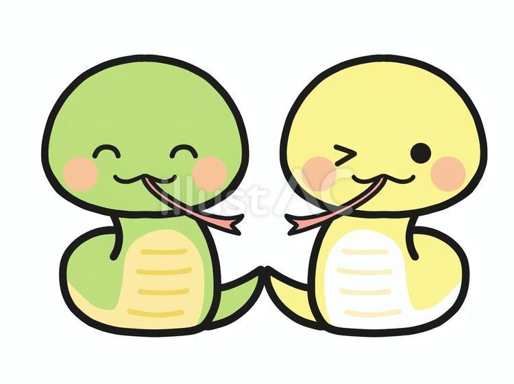 後光と蛇 かわいい巳年年賀状の無料年賀状テンプレート 21955 - デザインAC