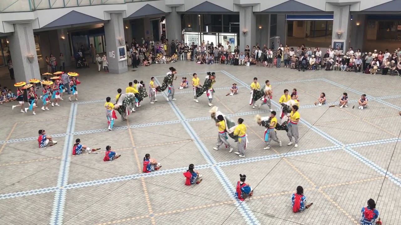 三社神社夏祭り本宮、弁天地区獅子舞in大阪ベイタワ