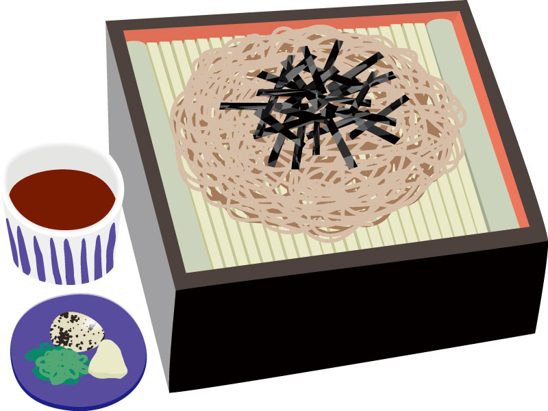 年越しそばを食べる大晦日の夫婦の年末無料イラスト60693素材Good