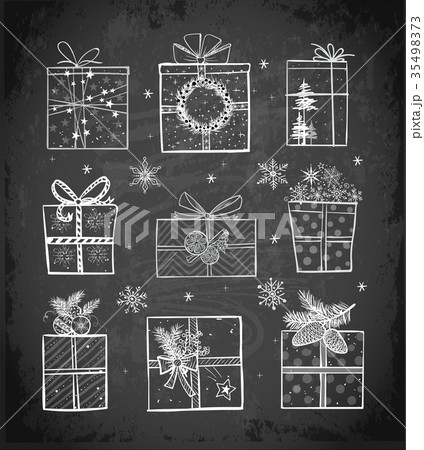 Christmas sketch on blackboard for your designのイラスト素材67773440- PIXTA