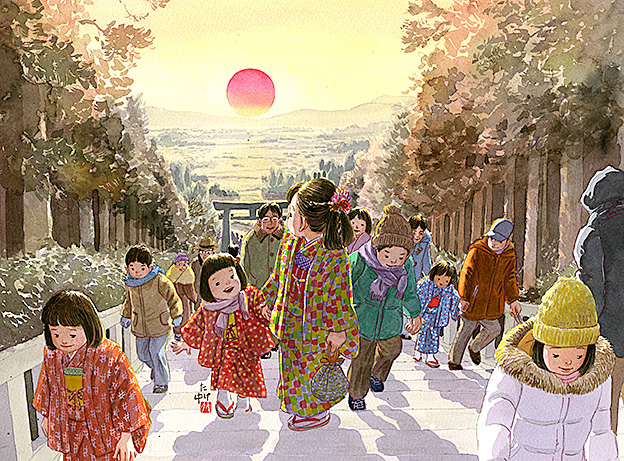 日本のお正月風景のイラスト素材・ベクター Image 86213034