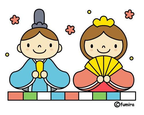 丸い形のお内裏様とお雛様 ひな祭りイラスト かわいい 無料 フリー83054素材Good