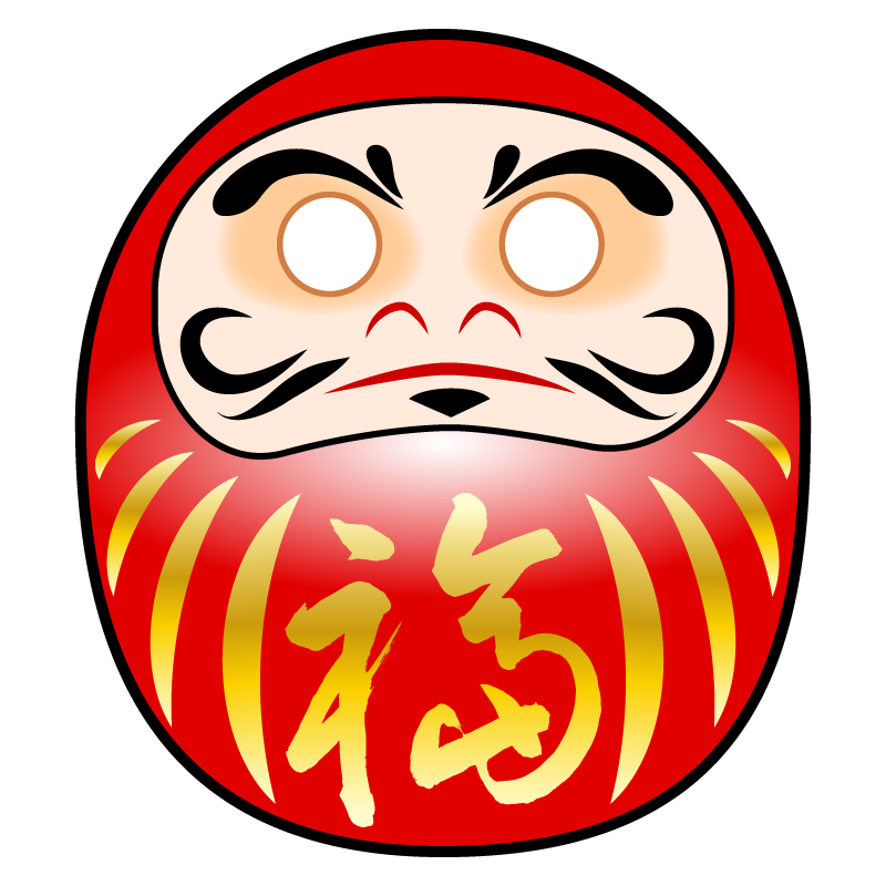 白黒の門松イラストのフリー素材イラストイメージ