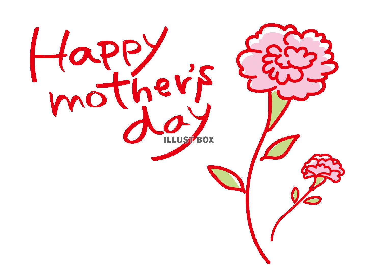母の日手描きイラスト無料素材ならフリービーAC