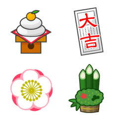 シンプル♡モノクロ絵文字 正月クリスマスのLINE絵文字画像、情報など