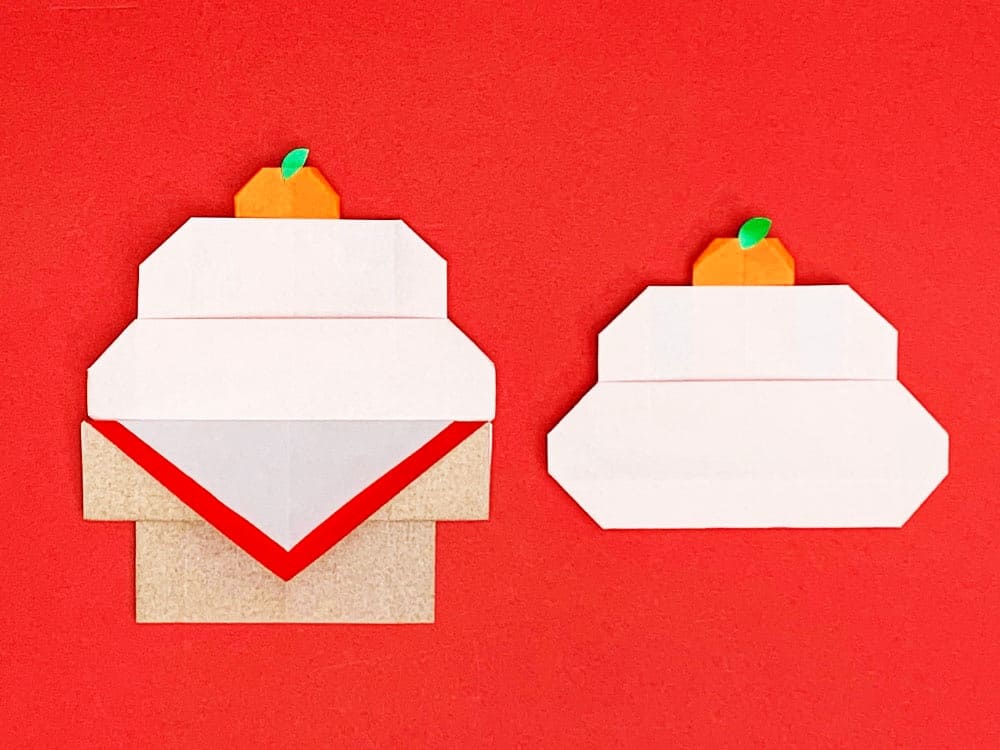 お正月の折り紙 鶴の扇