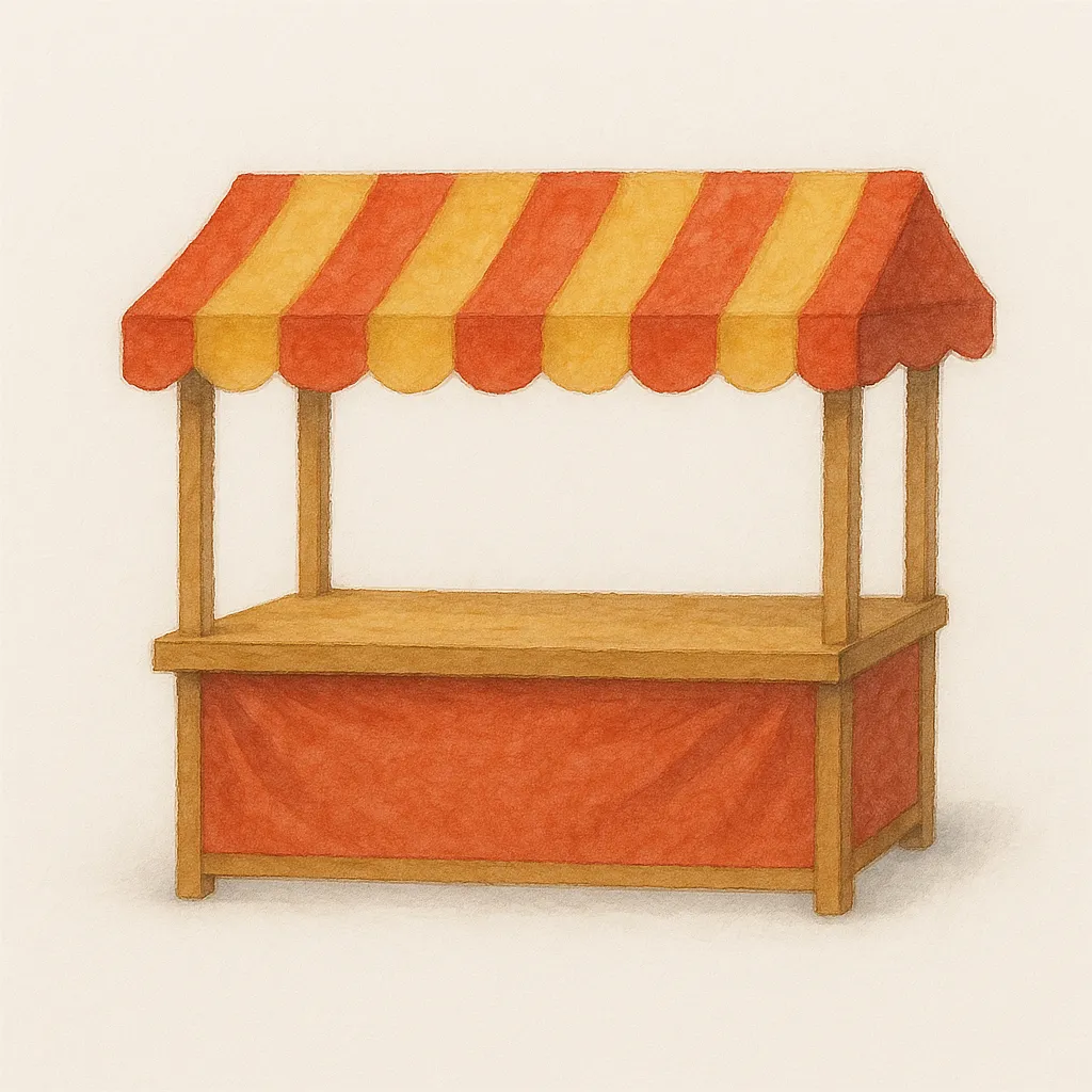 フリー素材お祭りで吊るされるたくさんの提灯を描いたフリーイラスト