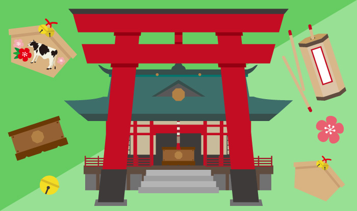 初詣をする龍さんのフリーイラストフリーイラスト・クラシック フリクラ