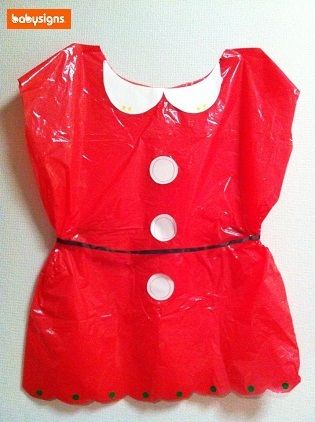 縫わない！型紙なし！ 簡単手作り♪フェルトで作る 子供用クリスマスコスチュームの作り方♪ 100均DIYで手縫いなし！劇の衣装にもピッタリ！針と糸の要らないサンタ服♪雪見日和