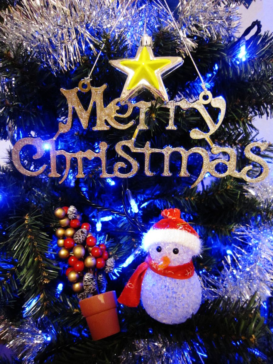 メリークリスマスメッセージ4種：イラスト無料