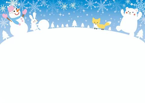 冬のフレームイラスト無料イラスト・フリー素材なら「イラストAC」