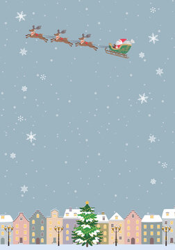 クリスマス縦ポスター イラスト。クリスマスの背景のベクトル イラスト。のイラスト素材・ベクター Image 48078919