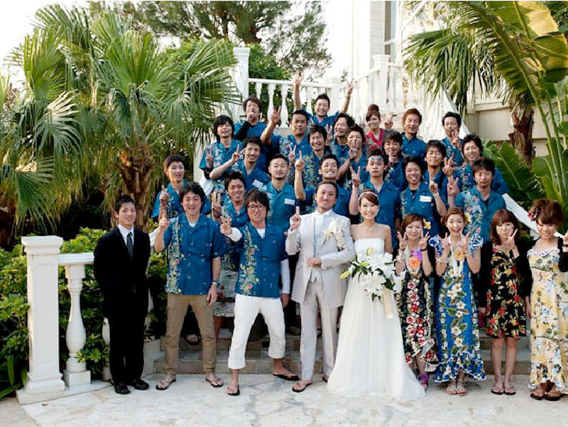 3点セット ハワイ ムームードレス アロハシャツ 結婚式