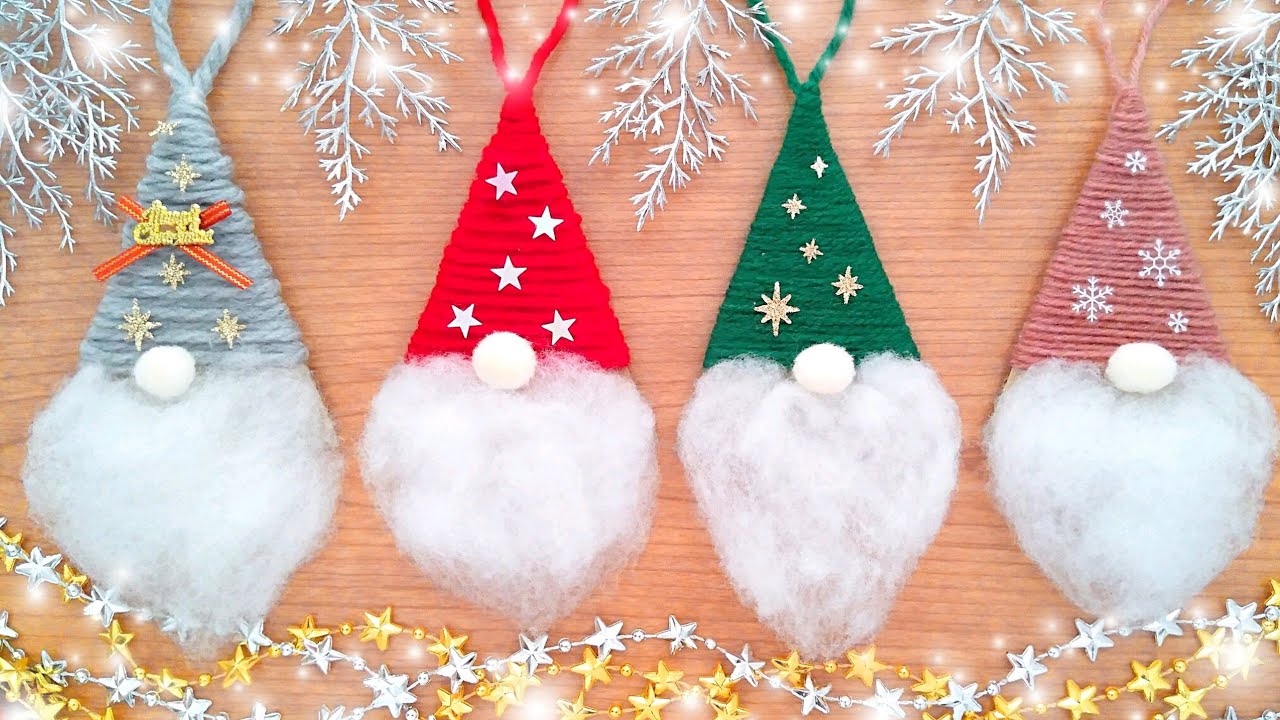 サンタクロースのオーナメントの作り方 無料型紙あり 置いても吊るしてもOK！nunocoto fabric