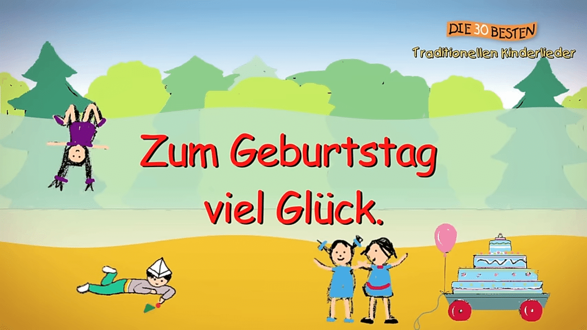 Alles Gute zum Geburtstagドイツ語幸せな誕生日の子供たちグリーティングカード ストックベクター ©Aliasching155747360