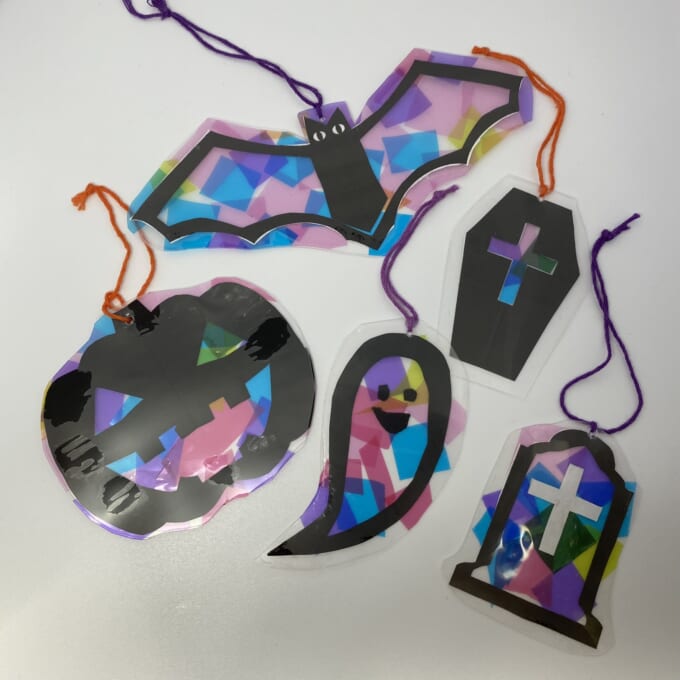 ステンドグラス ハロウィン ステンドグラス風♡ハロウィン製作キット 6キットから - MAYU-KIDS GALLERY