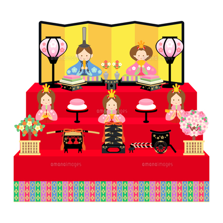 段飾り ひな祭りのイラスト素材 - PIXTA
