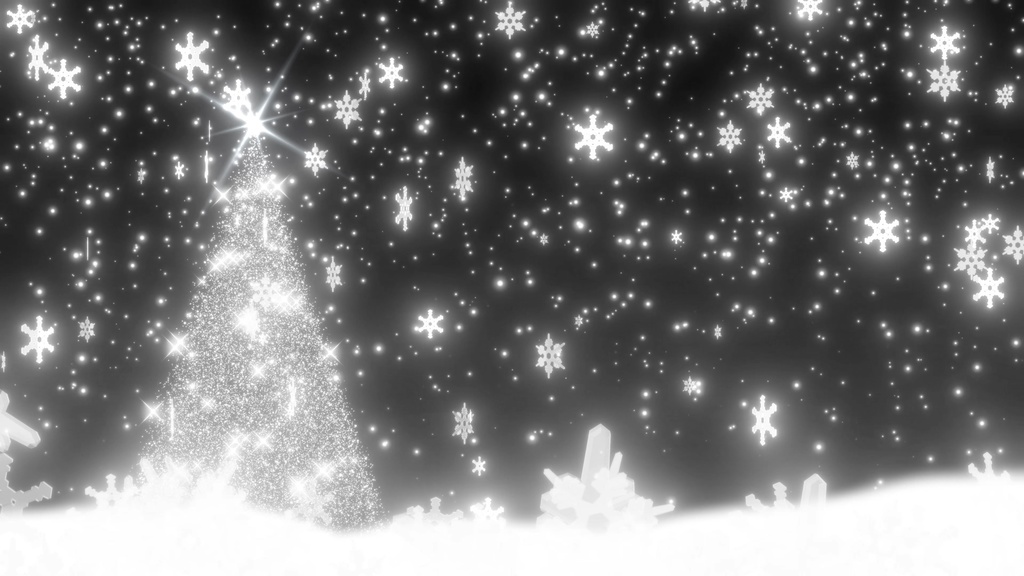 黒い背景が大人可愛いクリスマスツリーいっぱいの飾り罫のフリー素材:640×480pix無料素材とwebデザイン・DTP・動画制作 tigpig