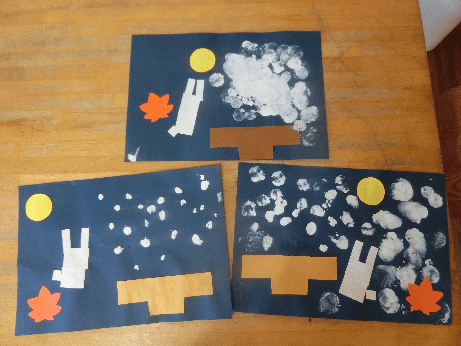 秋の製作 おつきみおばけを作ろう🎑