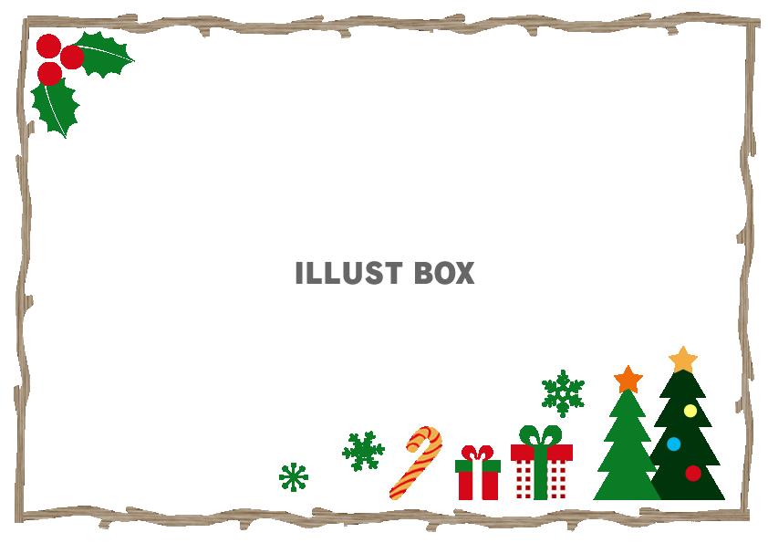 飾り枠・ライン・無料イラスト素材 クリスマス
