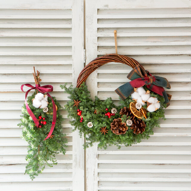 簡単 雪だるま⛄️クリスマスリースの作り方🎅 全部100均🌲 ボンド不要！DIY How to make a Christmas wreath.snowman