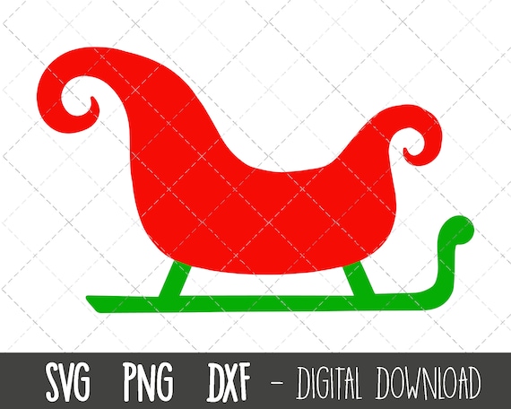 そりを引くサンタシルエット青色 透過png：イラスト無料