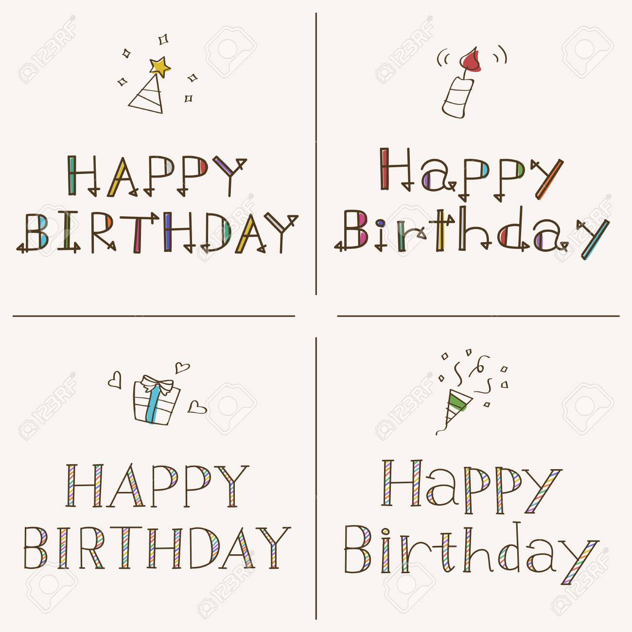 Happy Birthday Calligraphy Writing ハッピーバースデーを筆記体で