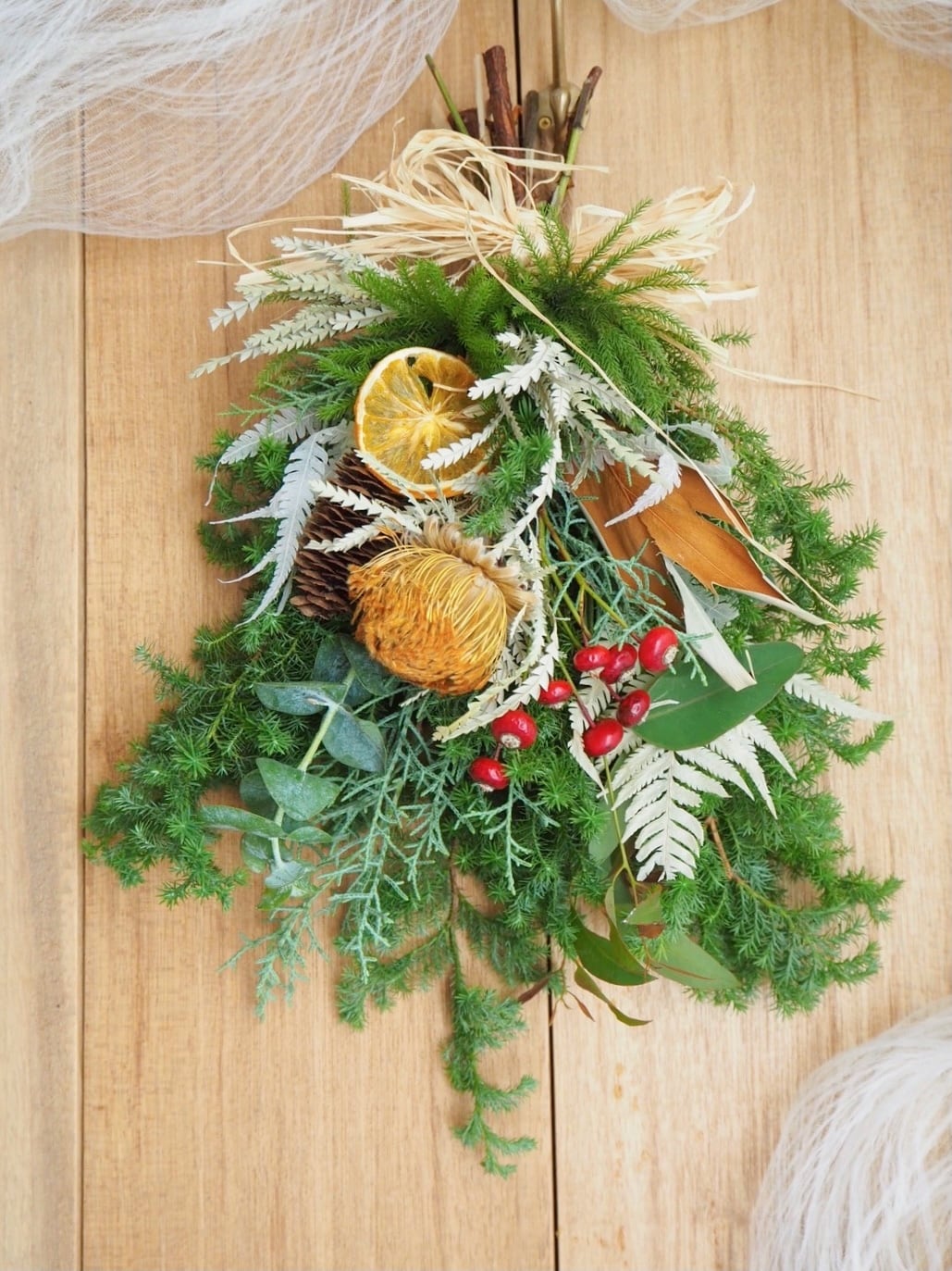 特集掲載 フレッシュgreen 森のクリスマス 横長スワッグ ウィンタースワッグ ドライフラワー - AyakaiflowerminnebyGMOペパボ 国内最大級のハンドメイド・手作り通販サイト