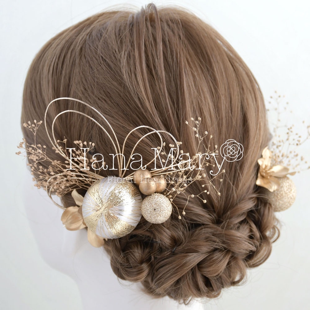 金箔・水引ヘアアレンジ 超簡単すぎる成人式・ブライダル和装ヘアアレンジ