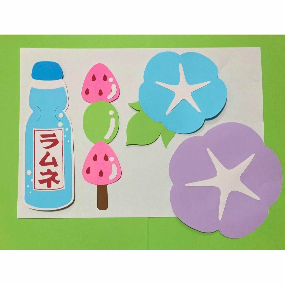 お家でお祭り壁面 夏祭り♡屋台の壁面飾り〜花火🎆あり〜 こちらは花火ありバージョンです🎆 にぎやかで華やかな壁面になっています!サイズ画像1枚目のように飾って、縦:約75cm、横:約90cm壁面飾り折り紙画用紙保育素材保育製作なつまつり夏祭り